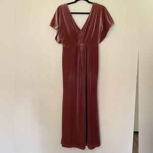 Reverly Velvet Dusty Rose Bridesmaid Dress